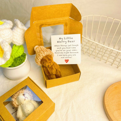 🔥Dernier jour prix spécial-50% de réduction🎁Mini ours en peluche fait main dans une boîte