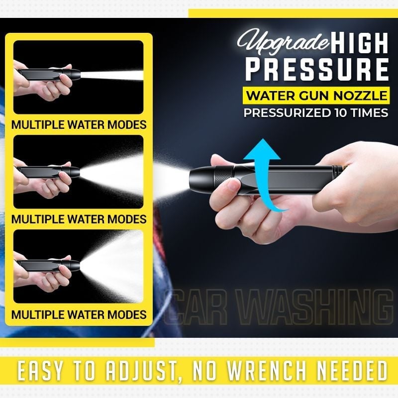 🚿 49% de réduction – Pistolet à Eau Haute Pression pour Lavage Auto & Jardin ! 💦🚗 10x Plus Puissant, 8 Modes d’Arrosage & Corps Métallique Ultra-Durable