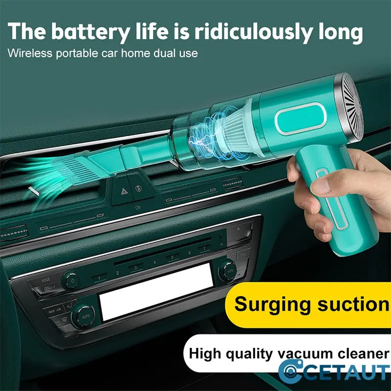 📣🔥Aspirateur de Voiture Sans Fil 120W Ultra-Puissant - Aspirateur Principal Rechargeable Avec Aspiration Cyclonique - Solution de Nettoyage Auto Ultra-Portable et Sans Effort