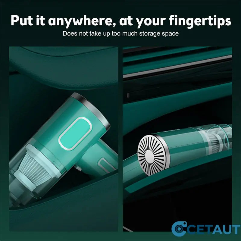 📣🔥Aspirateur de Voiture Sans Fil 120W Ultra-Puissant - Aspirateur Principal Rechargeable Avec Aspiration Cyclonique - Solution de Nettoyage Auto Ultra-Portable et Sans Effort