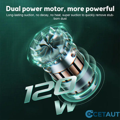 📣🔥Aspirateur de Voiture Sans Fil 120W Ultra-Puissant - Aspirateur Principal Rechargeable Avec Aspiration Cyclonique - Solution de Nettoyage Auto Ultra-Portable et Sans Effort