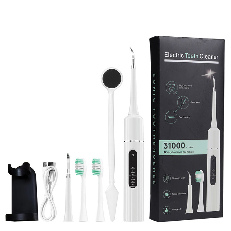 🦷 50% OFF MAINTENANT ! 💦 Nettoyeur Dentaire Ultrasonique 5 en 1 - 3 Vitesses Réglables pour un Nettoyage Profond et Doux ✨📦