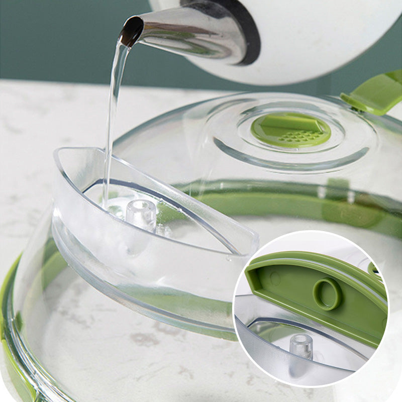 💎 50% DE RÉDUCTION ! 💎 Couvercle Transparent Anti-Éclaboussures pour Micro-ondes – Poignée Ergonomique, Réservoir d’Eau & Évent 360° 🔥🍲