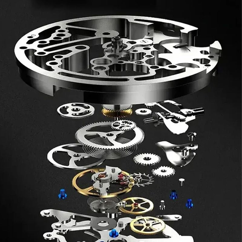 ⌚50% de réduction⚙️Montre Mécanique Automatique Homme – Cadran Squelette Style Romain, Étanche & Boîtier Acier Inoxydable ✨📦