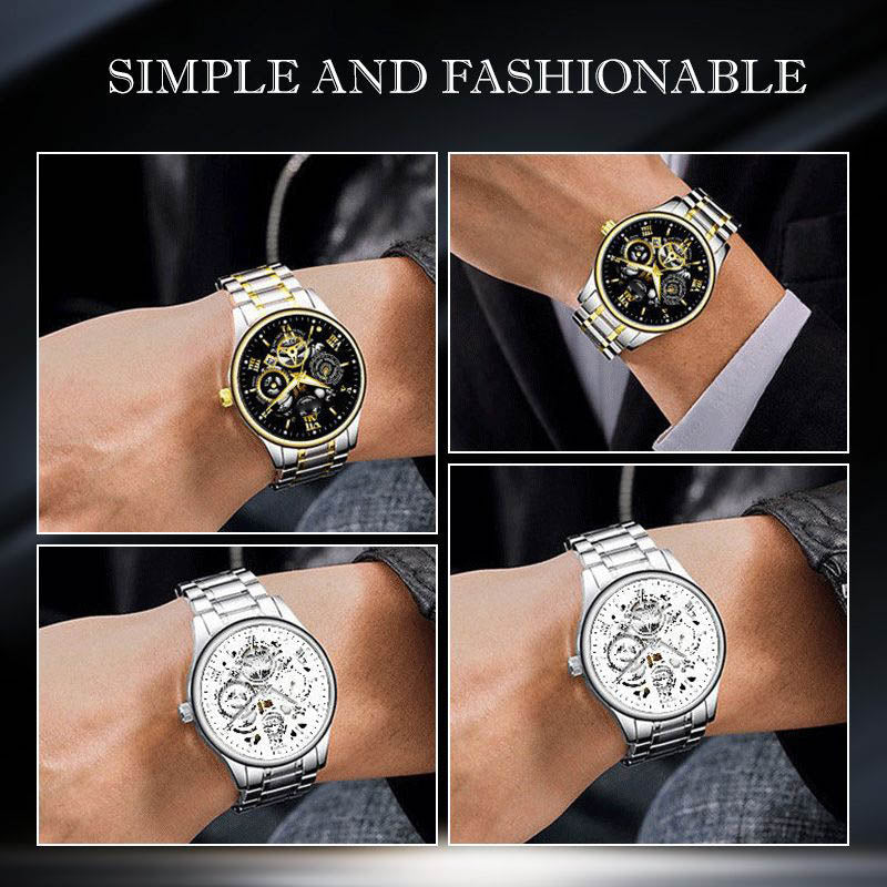 ⌚50% de réduction⚙️Montre Mécanique Automatique Homme – Cadran Squelette Style Romain, Étanche & Boîtier Acier Inoxydable ✨📦
