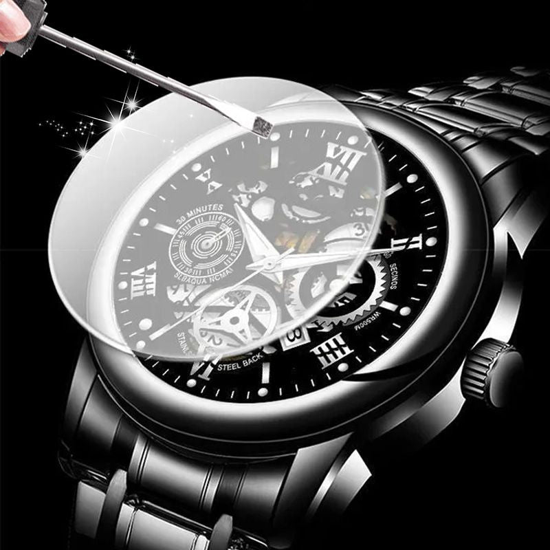 ⌚50% de réduction⚙️Montre Mécanique Automatique Homme – Cadran Squelette Style Romain, Étanche & Boîtier Acier Inoxydable ✨📦