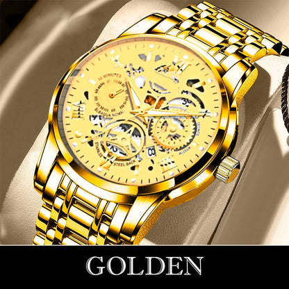 ⌚50% de réduction⚙️Montre Mécanique Automatique Homme – Cadran Squelette Style Romain, Étanche & Boîtier Acier Inoxydable ✨📦
