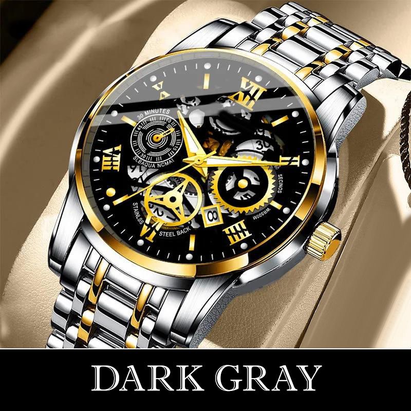 ⌚50% de réduction⚙️Montre Mécanique Automatique Homme – Cadran Squelette Style Romain, Étanche & Boîtier Acier Inoxydable ✨📦