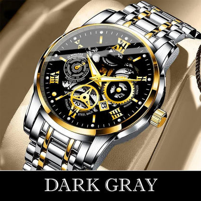 ⌚50% de réduction⚙️Montre Mécanique Automatique Homme – Cadran Squelette Style Romain, Étanche & Boîtier Acier Inoxydable ✨📦