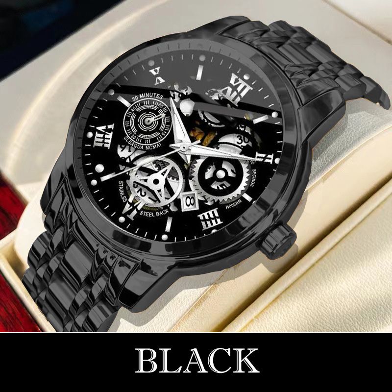 ⌚50% de réduction⚙️Montre Mécanique Automatique Homme – Cadran Squelette Style Romain, Étanche & Boîtier Acier Inoxydable ✨📦