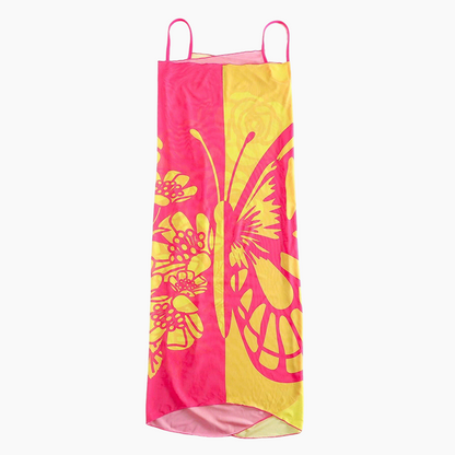 Damen-Badeanzug-Cover-up mit Schmetterlingsmuster