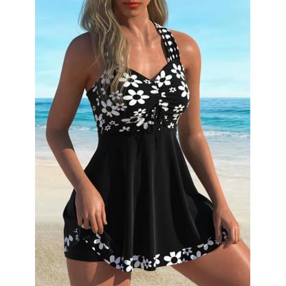 💙 Bien dans Sa Peau | Nouveau Tankini 2026 avec Shorty | Maintien Parfait & Imprimé Chic 👌【Promo -50%】