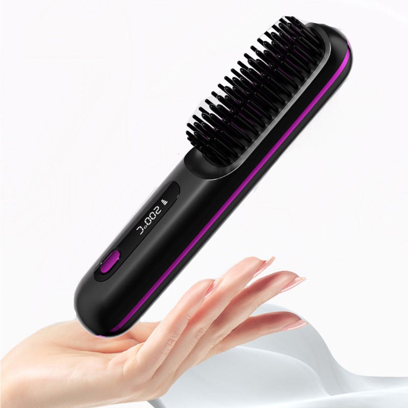 🎁✨58% de réduction🌸Peigne chauffant sans fil en céramique à lisser les cheveux