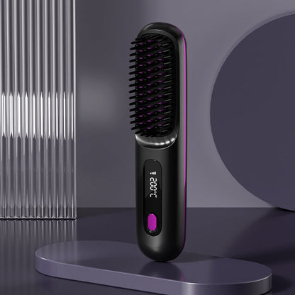 🎁✨58% de réduction🌸Peigne chauffant sans fil en céramique à lisser les cheveux