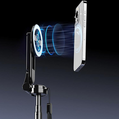 Perche à Selfie Magnétique Multifonction 4-en-1 avec Rotation à 360°