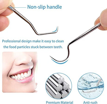 🔥-50 % aujourd’hui ! Ensemble de Cure-Dents Réutilisables en Inox 🦷 Durable & Hygiénique