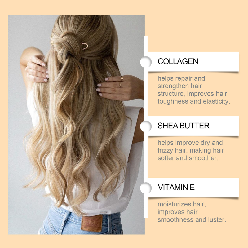 🚀Achetez 3 obtenez 2 gratuit 🌸 Masque de collagène pour cheveux secs et endommagés
