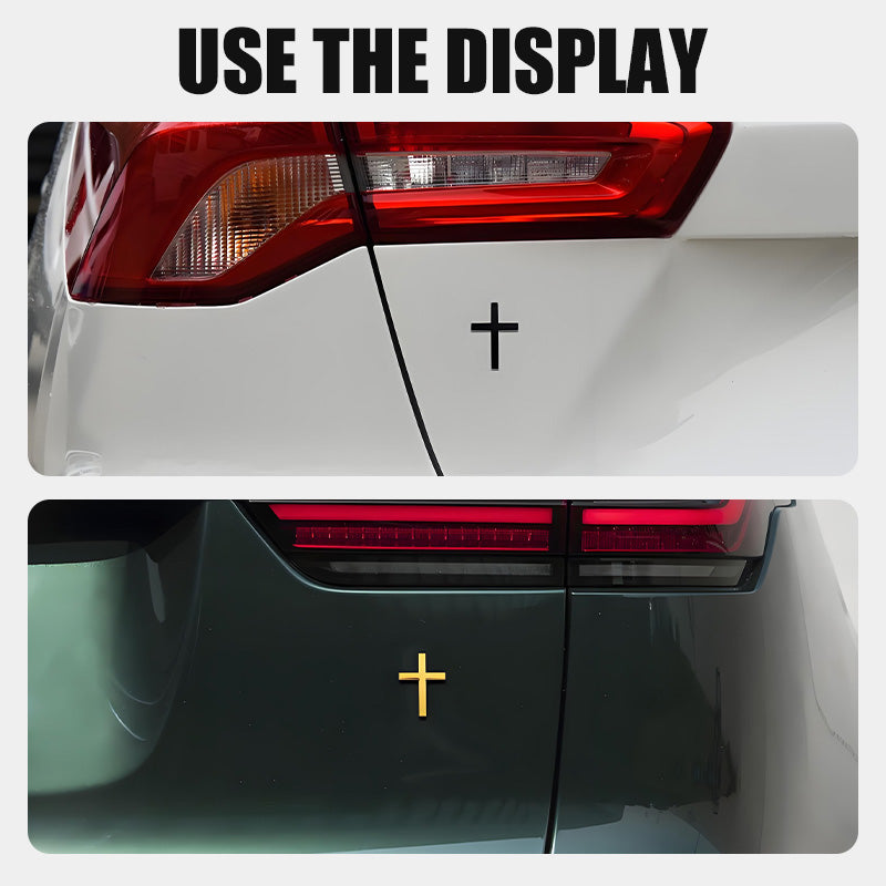 💥 ACHETEZ 1 OBJET, OBTENEZ-EN 1 GRATUIT ! 🚗✝️ Autocollants Badge Croix Métal Jésus Christ – Couvre-rayures Auto Adhésif 3D 🌟 📢📢 Vente Flash ⚡ : Se termine dans 3 heures ! ⏰⏰