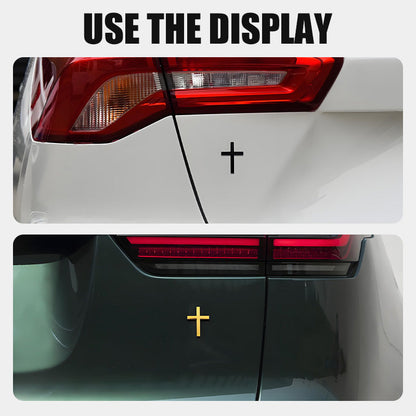 💥 ACHETEZ 1 OBJET, OBTENEZ-EN 1 GRATUIT ! 🚗✝️ Autocollants Badge Croix Métal Jésus Christ – Couvre-rayures Auto Adhésif 3D 🌟 📢📢 Vente Flash ⚡ : Se termine dans 3 heures ! ⏰⏰