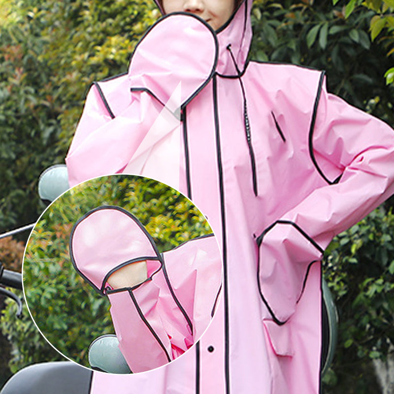 Imperméable à capuche réutilisable avec masque pour adultes✨