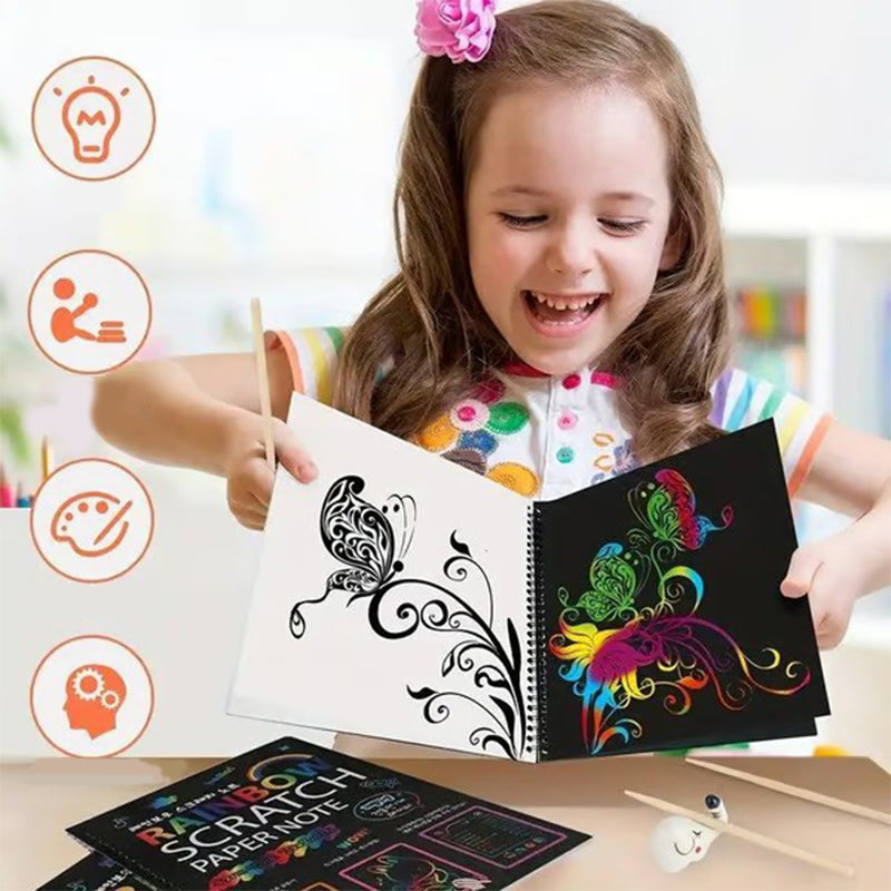 Carnet créatif Rainbow Scratch Art