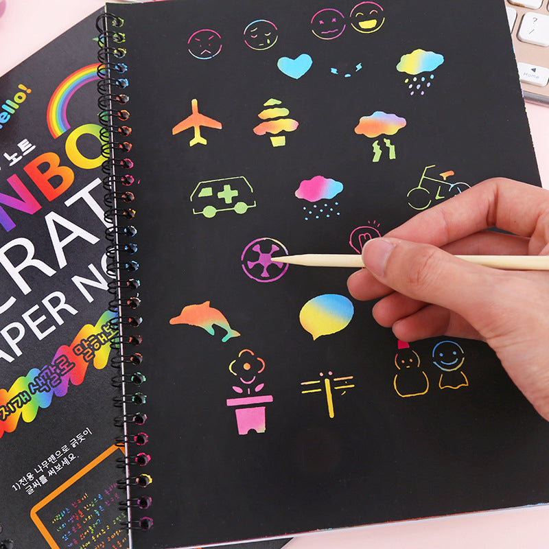 Carnet créatif Rainbow Scratch Art