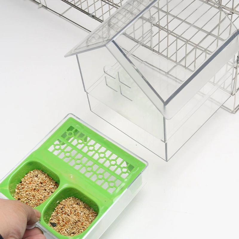 🦜Mangeoire externe coulissante pour perroquets🐦
