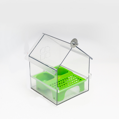 🦜Mangeoire externe coulissante pour perroquets🐦