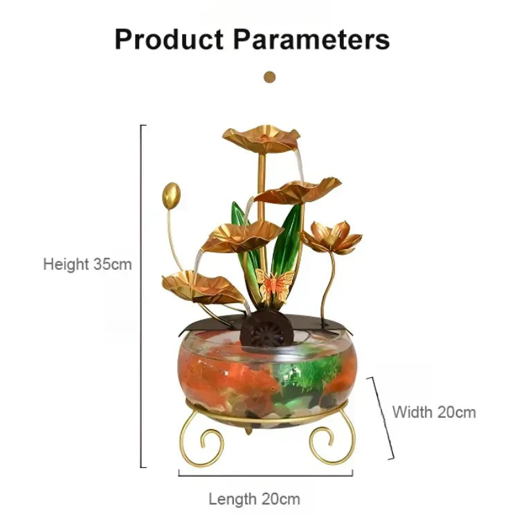 🔥2025 Vente chaude 🔥 Ornement de luxe créatif en forme d'aquarium avec lotus