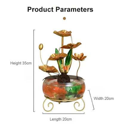 🔥2025 Vente chaude 🔥 Ornement de luxe créatif en forme d'aquarium avec lotus