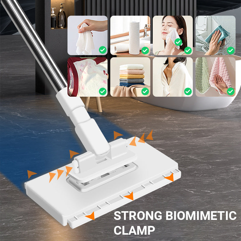 Balai-serpillère anti-poussière jetable avec 4 chiffons réutilisables