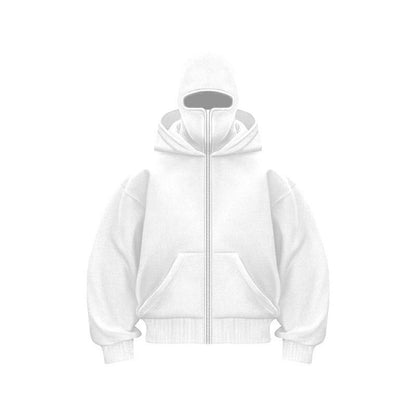 🎁 Vente chaude 50% de réduction 🔥 Sweat à capuche zippé Ninja pour hommes et femmes - Protection complète