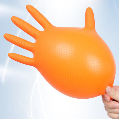 (30 paires)🔥🔥Gants jetables en nitrile avec renfort à motif losange, gants de protection industriels
