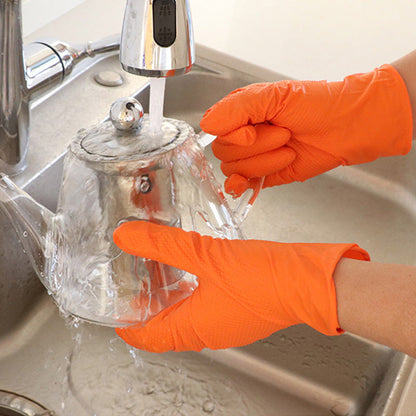 (30 paires)🔥🔥Gants jetables en nitrile avec renfort à motif losange, gants de protection industriels