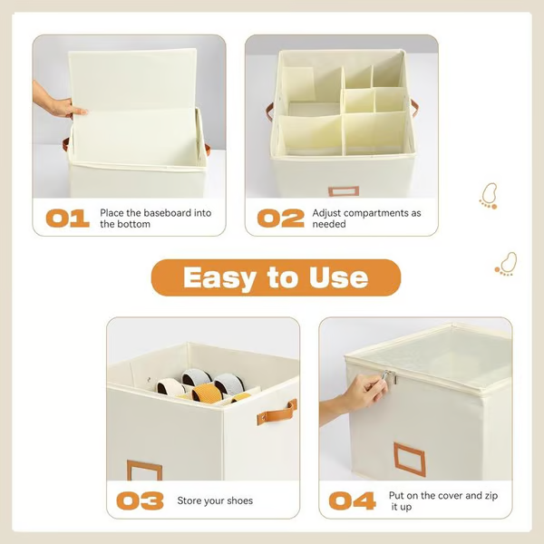 ⏳50% off💥Organisateur de chaussures en tissu, boîte de rangement📢📢5 dernières heures : Grande vente⏰⏰