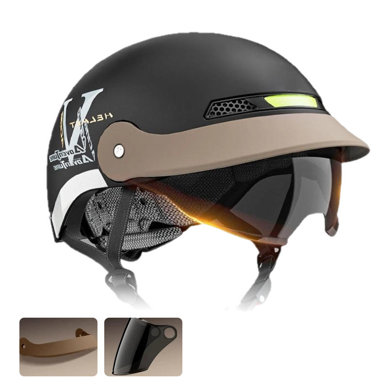 🛡️（Un peu plus cher, mais d'une qualité nettement supérieure）Breathable Casque de moto léger et résistant aux chocs