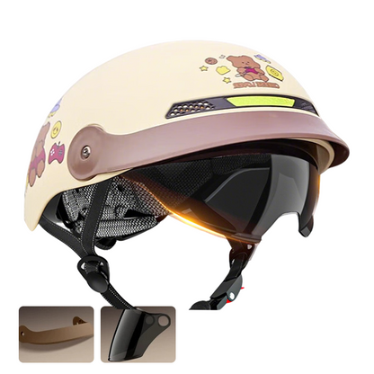 🛡️（Un peu plus cher, mais d'une qualité nettement supérieure）Breathable Casque de moto léger et résistant aux chocs