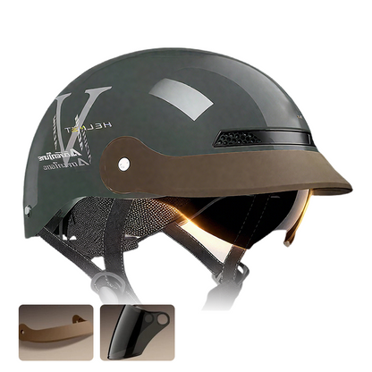 🛡️（Un peu plus cher, mais d'une qualité nettement supérieure）Breathable Casque de moto léger et résistant aux chocs