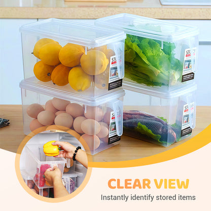 Boîte de conservation alimentaire transparente avec couvercle
