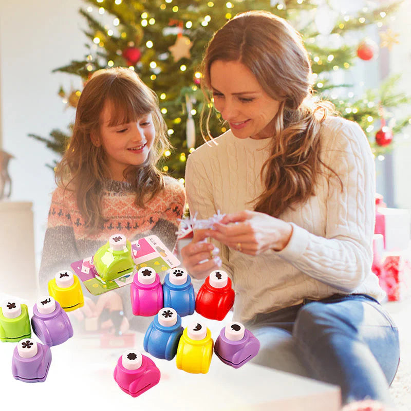 🎨 50% DE RÉDUCTION ! ✨ Kit Créatif de Perforatrices DIY pour Enfants - Crée des Formes Mignonnes🎁📏