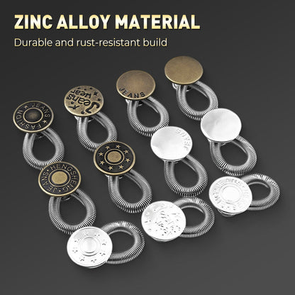 🔝 Bouton d'extension de taille à ressort métallique pour jeans 🔩👖