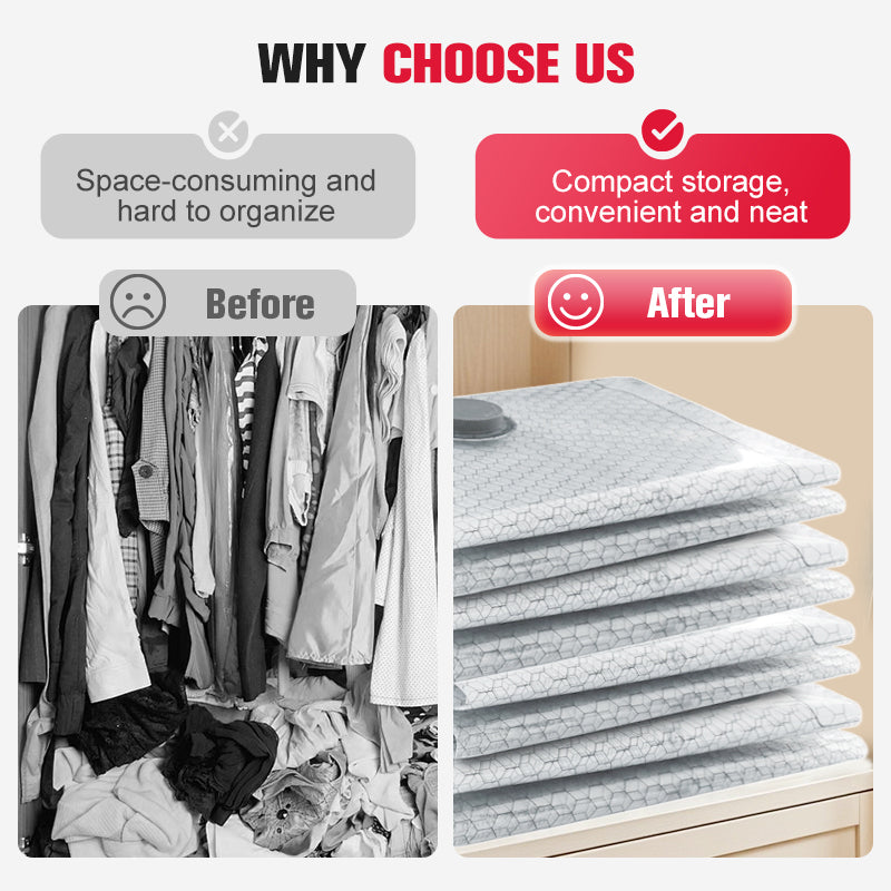 🔥 OFFRE DU DERNIER JOUR – 50 % DE RÉDUCTION 🔥Sacs de rangement sous vide pour les voyages et kit de pompe portable