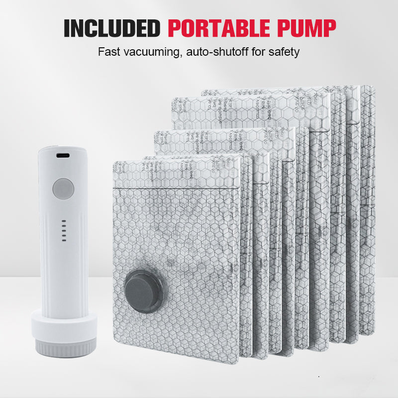 🔥 OFFRE DU DERNIER JOUR – 50 % DE RÉDUCTION 🔥Sacs de rangement sous vide pour les voyages et kit de pompe portable