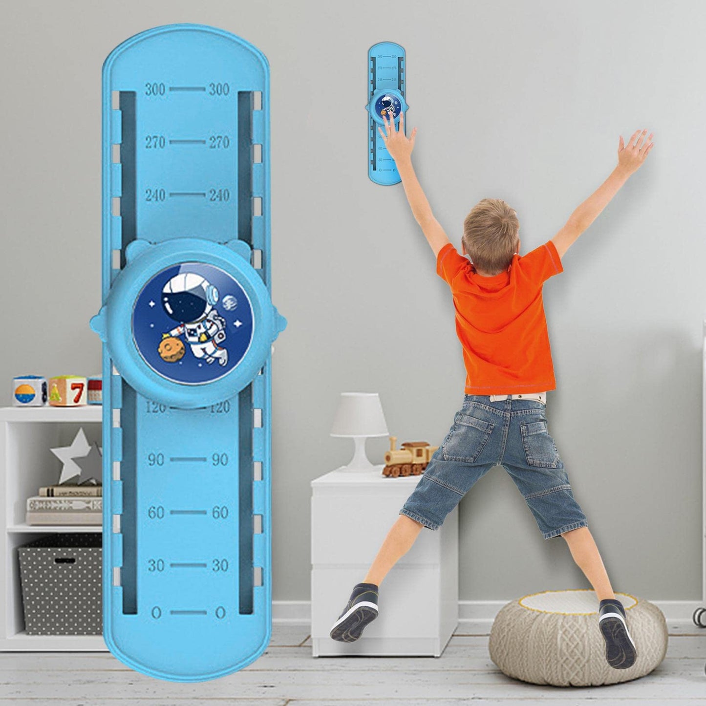 Jouets de Croissance Enfant - Trainer de Saut Murale avec Autocollants de Mesure (10 Niveaux)
