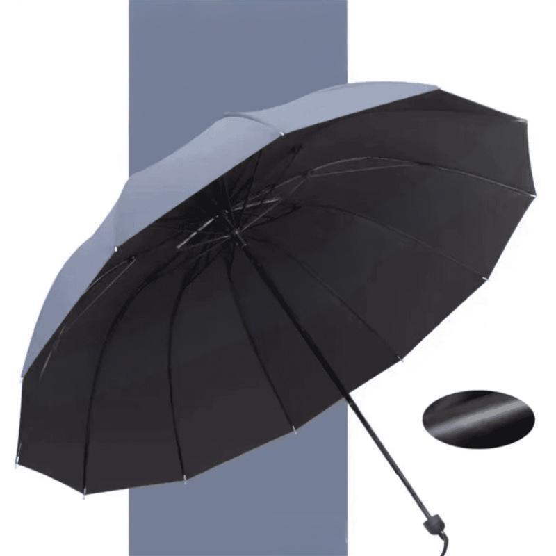☔ Parapluie Grand Format 12 Baleines Pliable et Anti-Vent - Protection Ultime !