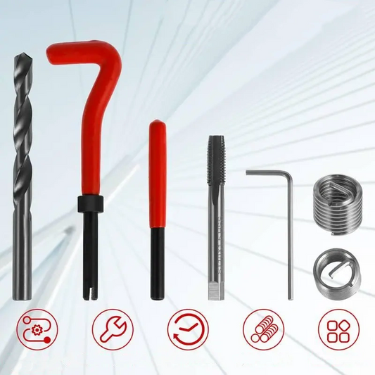 Kit de Réparation de Filets avec Forets en Acier Rapide (HSS)