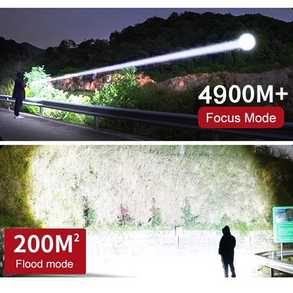 📢📢50 % de réduction – Lampe de Poche Zoomable à 7500 Lumens 🔦🏔️ Étanche IPX7, Rechargeable USB-C & Fonction Power Bank !