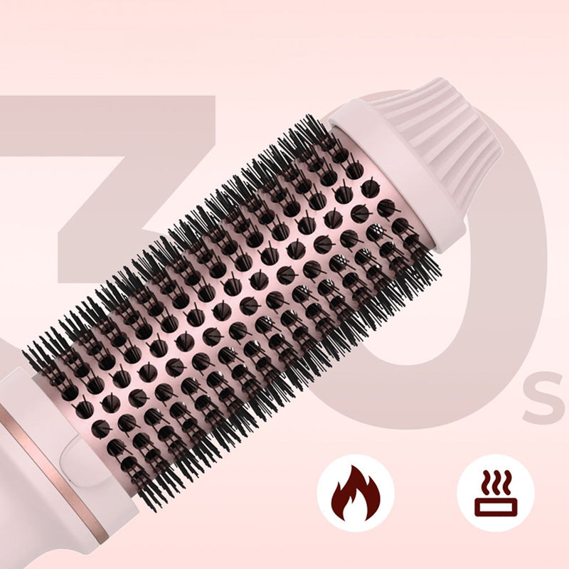Brosse à Coiffer 2 en 1 pour Volume - Température Réglable, Céramique Tourmaline - Noir/Rose/Vert