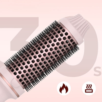 Brosse à Coiffer 2 en 1 pour Volume - Température Réglable, Céramique Tourmaline - Noir/Rose/Vert