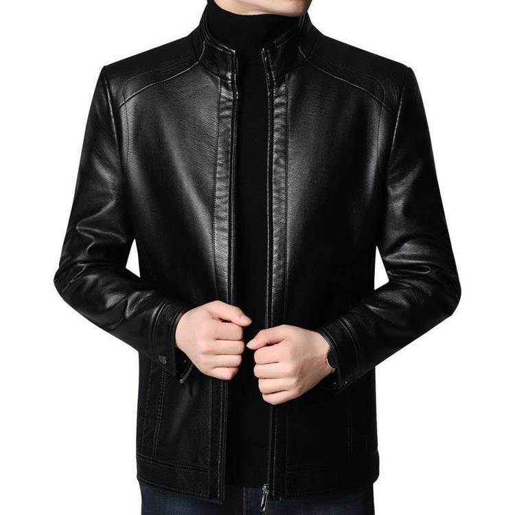 🔥50 % DE RÉDUCTION — Veste en cuir homme avec doublure en peluche | Cadeau chaud pour lui